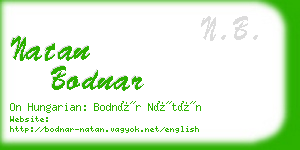 natan bodnar business card